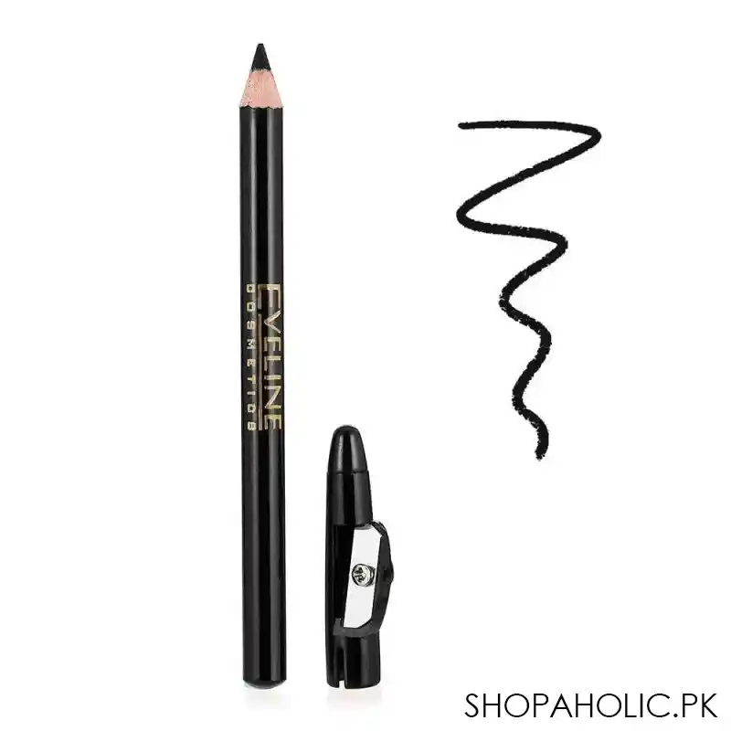 eveline eyeliner pencil long wear with sharpener, black main image