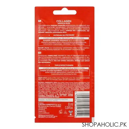 eveline face therapy professional collagen ampoule mask, 8ml image2