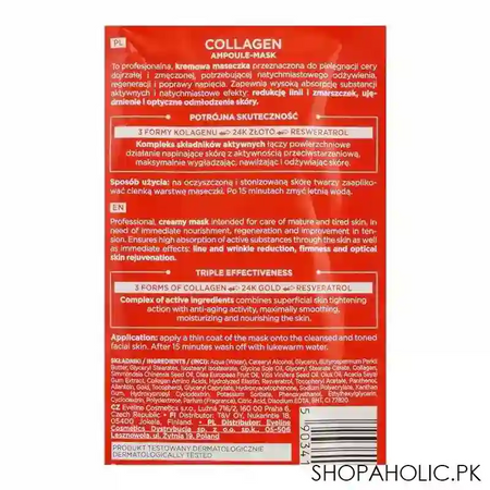 eveline face therapy professional collagen ampoule mask, 8ml image3