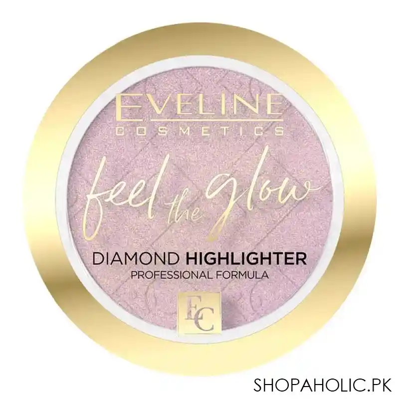 eveline feel the glow diamond highlighter, 03 rose gold, 4g main image