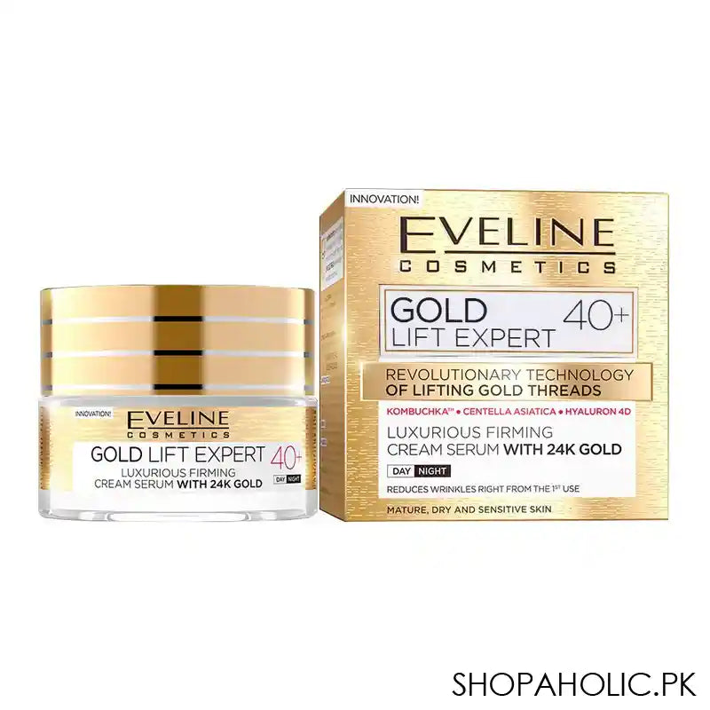 Eveline Gold Lift Expert 40+ Day And Night Firming Cream Serum, With 24K Gold, Mature, Dry & Sensitive Skin, 50ml - Main Image