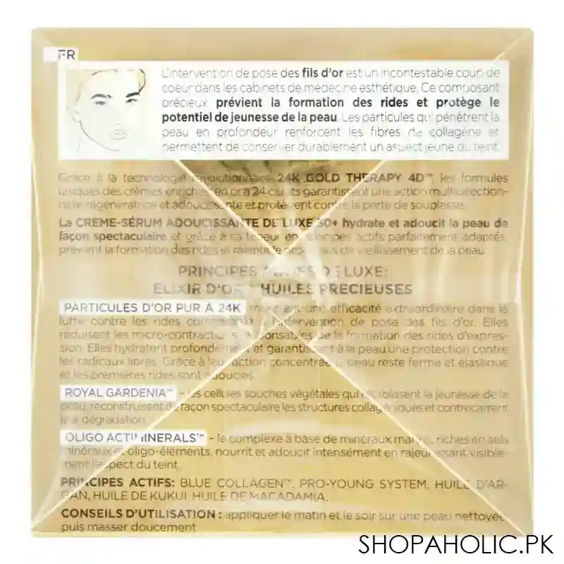 eveline gold revita expert 30+24k gold luxurious smoothing day and night cream, 50ml image2