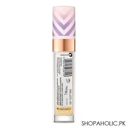 Eveline Liquid Camouflage Full Coverage Concealer With Hyaluronic Acid, 7ml, 02 Light Vanilla - Image 3