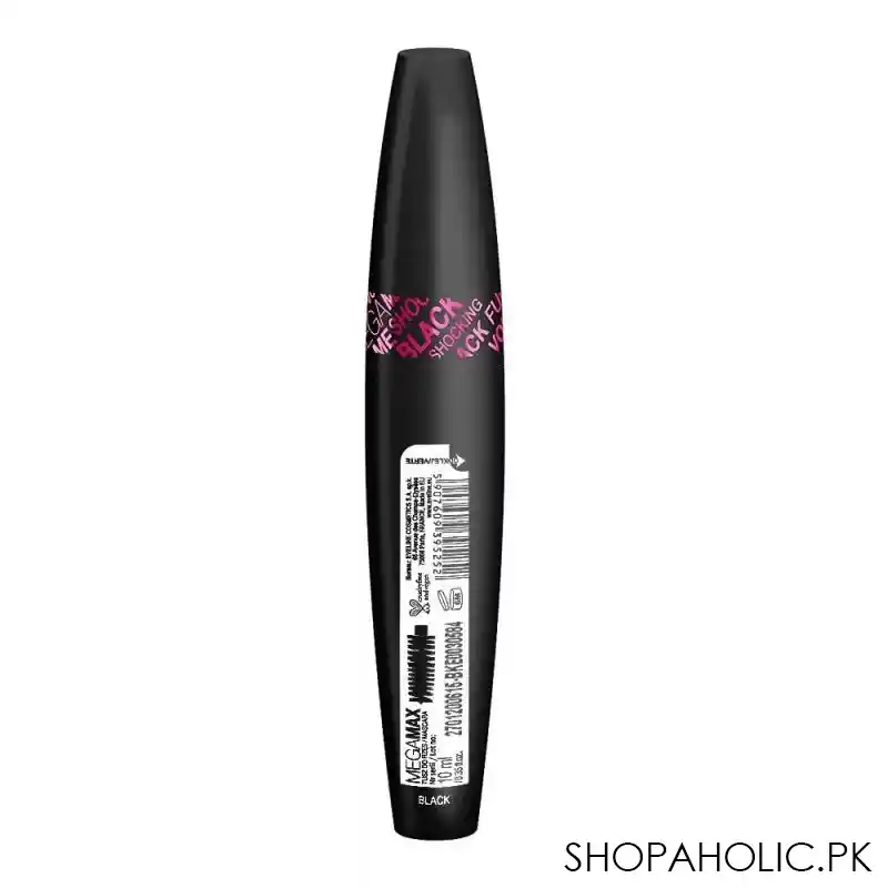 eveline mega max full volume & shocking mascara, black image3