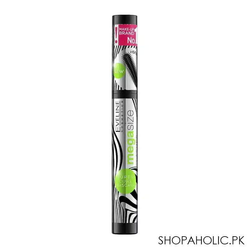 eveline mega size lashes super curl mascara, black image2