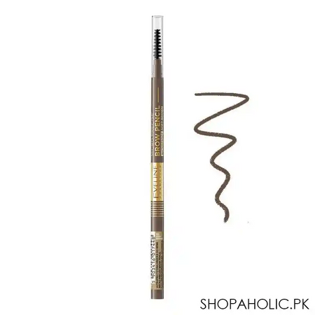 eveline micro precise eye brow pencil waterproof, soft brown main image