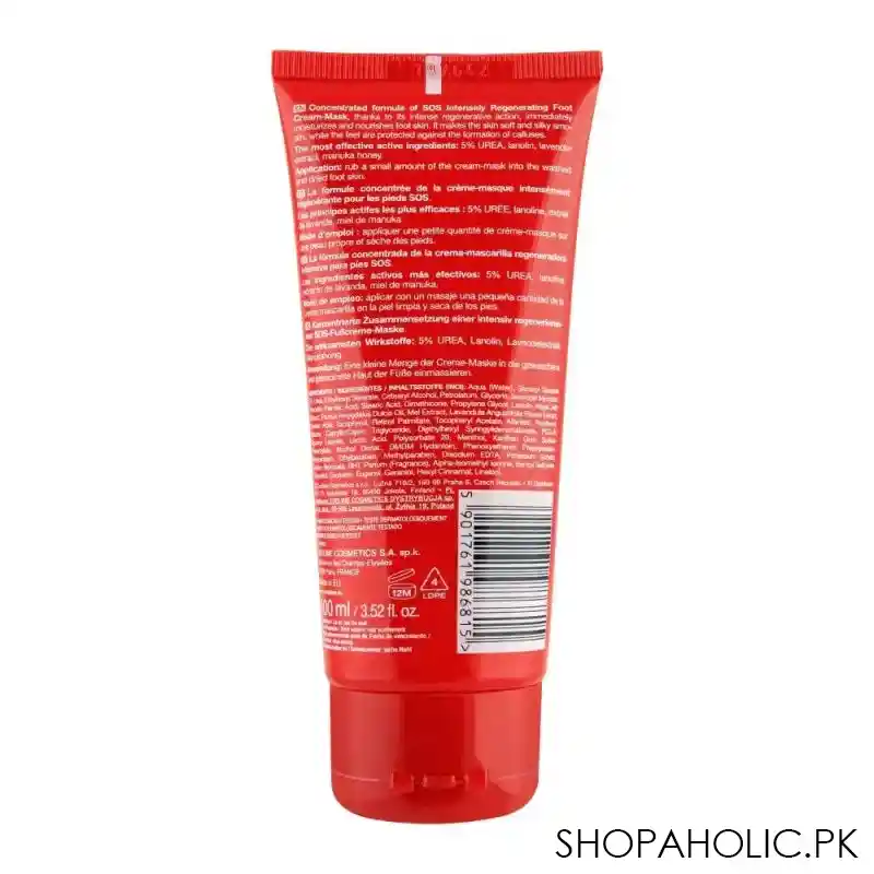 eveline professional sos intensely regenerating foot cream mask, cracked & rough foot skin, 100ml image2