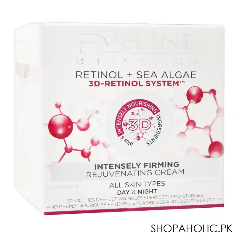Eveline Retinol + Sea Algae 3D Intensely Firming Rejuvenating Day & Night Cream, All Skin Types, 50ml - Image 3