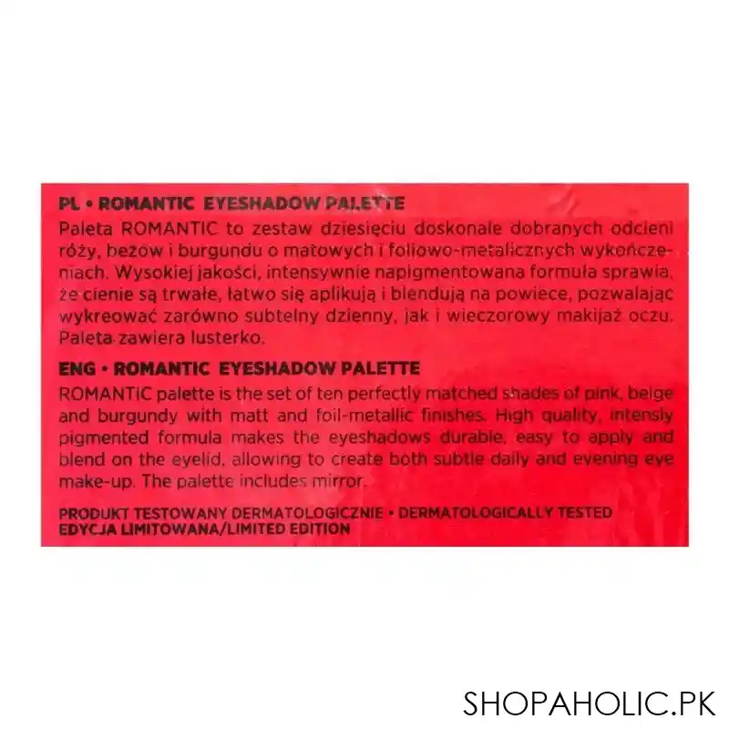 eveline romantic eyeshadow palette, 10 shades image3