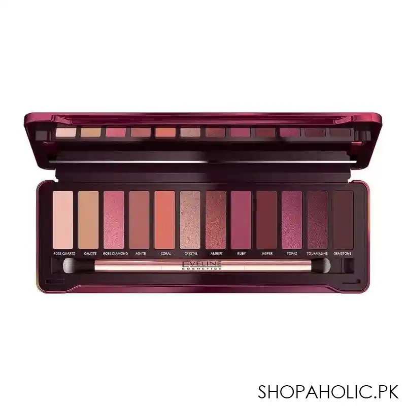 eveline ruby glamour eyeshadow palette, 12 shades image2