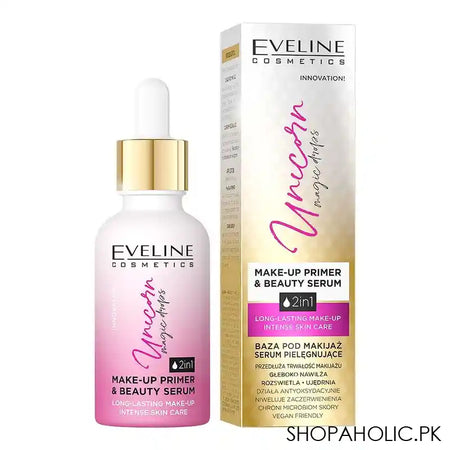 Eveline Unicorn Magic Drops 2-In-1 Make-Up Primer & Beauty Serum, 30ml - Main Image