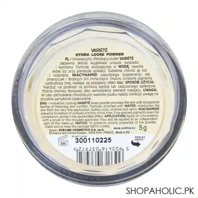 Eveline Variete Hydra Loose Powder With Cooling & Blurring Effect, 5g - Image 3