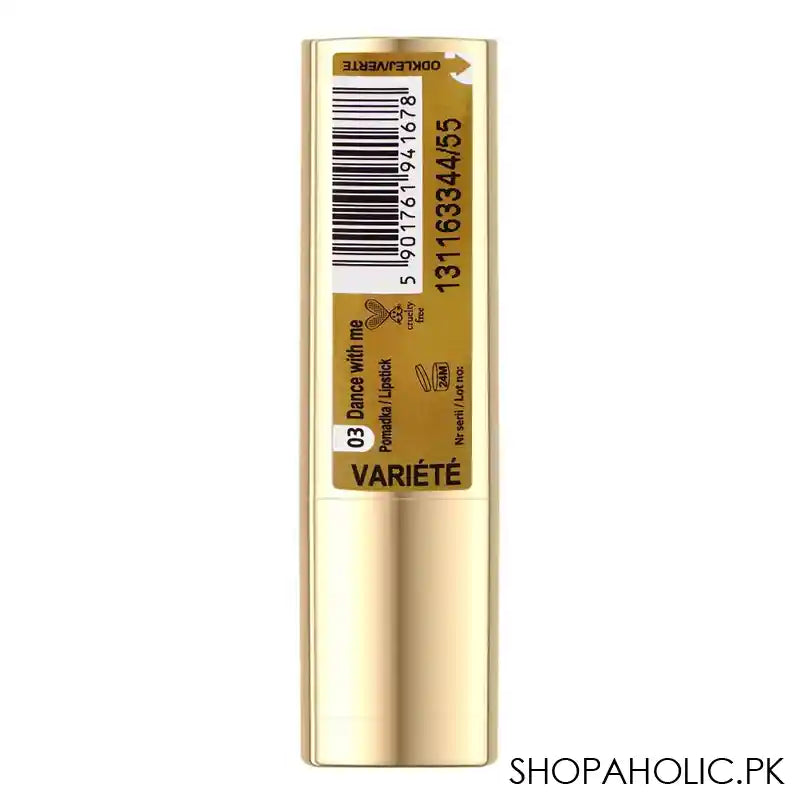 Eveline Variete Satin Lipstick, Cruelty Free, 03 Dance With Me - Image 4