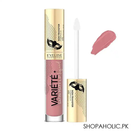Eveline Variiete Satin Matt Lip Liquid Lipstick, 02 Raspberry Cream - Main Image