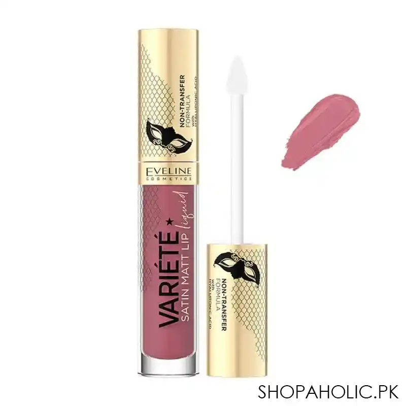 eveline variiete satin matt lip liquid lipstick, 03 berry shake main image