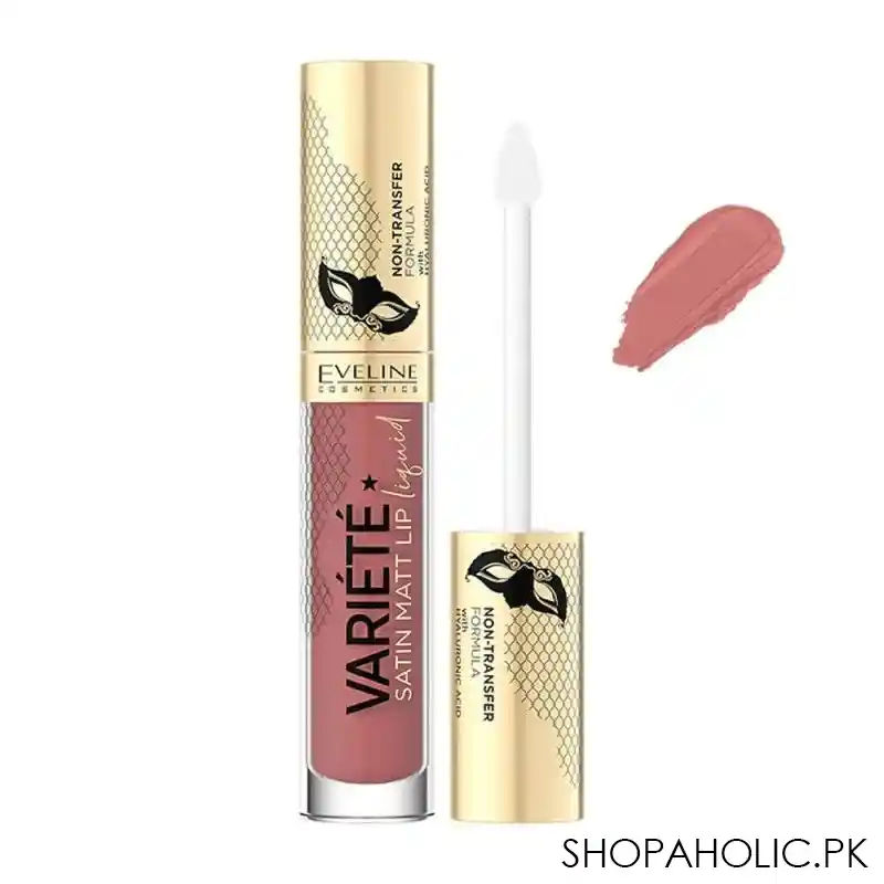 eveline variiete satin matt lip liquid lipstick, 04 toffee main image