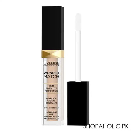 Eveline Wonder Match Coverage Creamy Concealer, 24 Hours Satin Finish, 05 Porcelain - Main Image