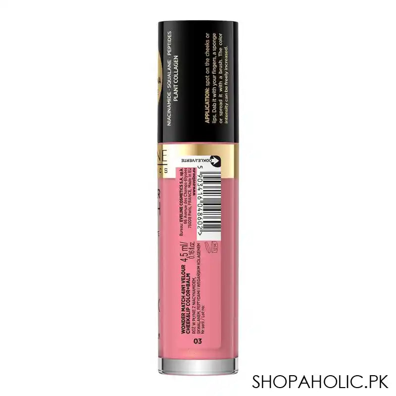 Eveline Wonder Match Skin Absolute Perfection 4-In-1 Velour Cheek & Lip Color + Balm, 03 - Image 2