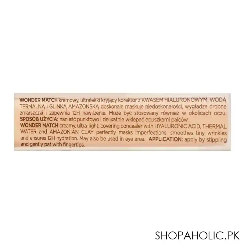 eveline wonder match skin absolute perfection coverage creamy concealer, 10, light vanilla image3