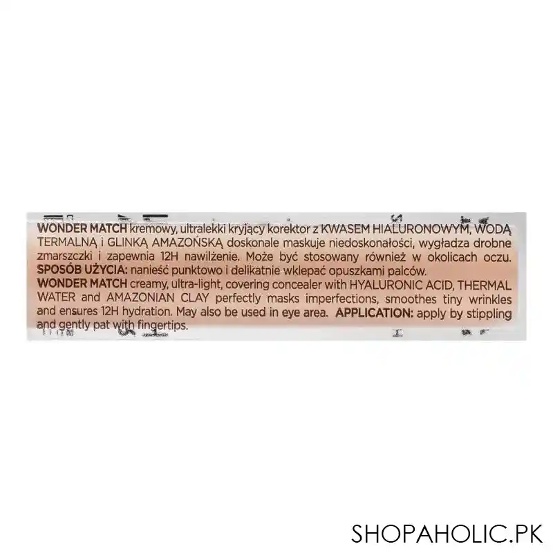 eveline wonder match skin absolute perfection coverage creamy concealer, 15 natural, 7ml image2