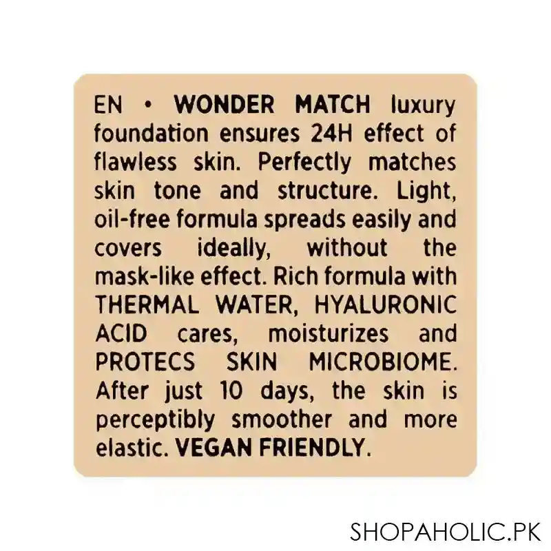 eveline wonder match skin absolute perfection foundation, 05, light porcelain image4