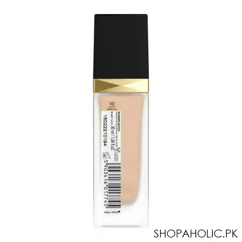 eveline wonder match skin absolute perfection foundation, 10, light vanilla image2