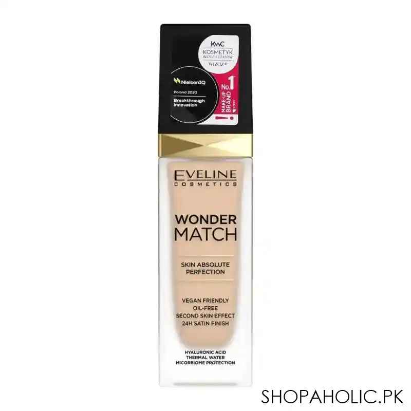 eveline wonder match skin absolute perfection foundation, 10, light vanilla main image