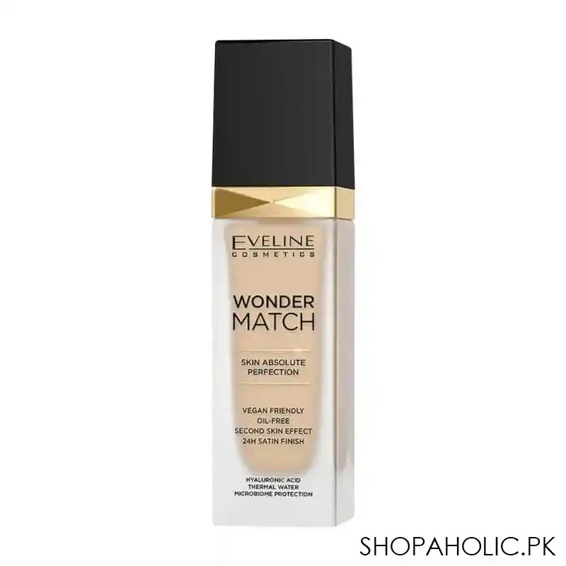 eveline wonder match skin absolute perfection foundation, 11 almond, 30ml main image