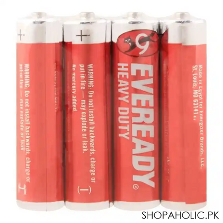 eveready heavy duty aaa battery, red, 4 pack main image