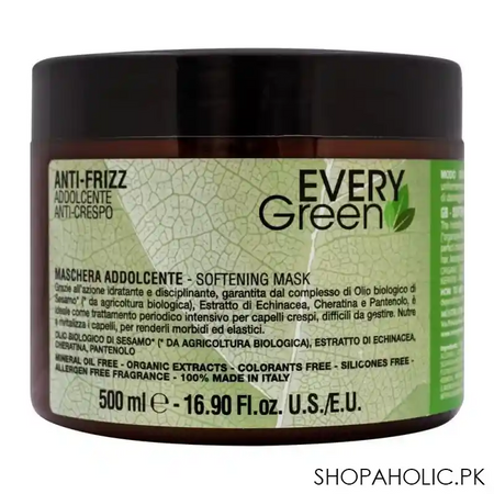 every green anti frizz softening hair mask, 500ml main image