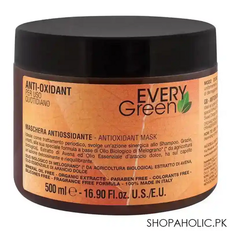 every green anti oxidant hair mask, paraben & fragrance free, 500ml main image