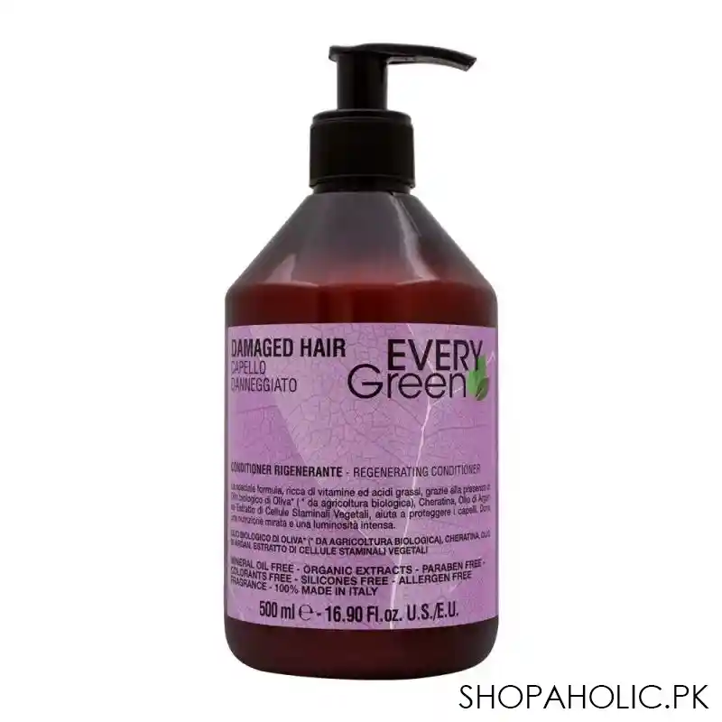 every green damaged hair regenerating conditioner, paraben free, 500ml main image