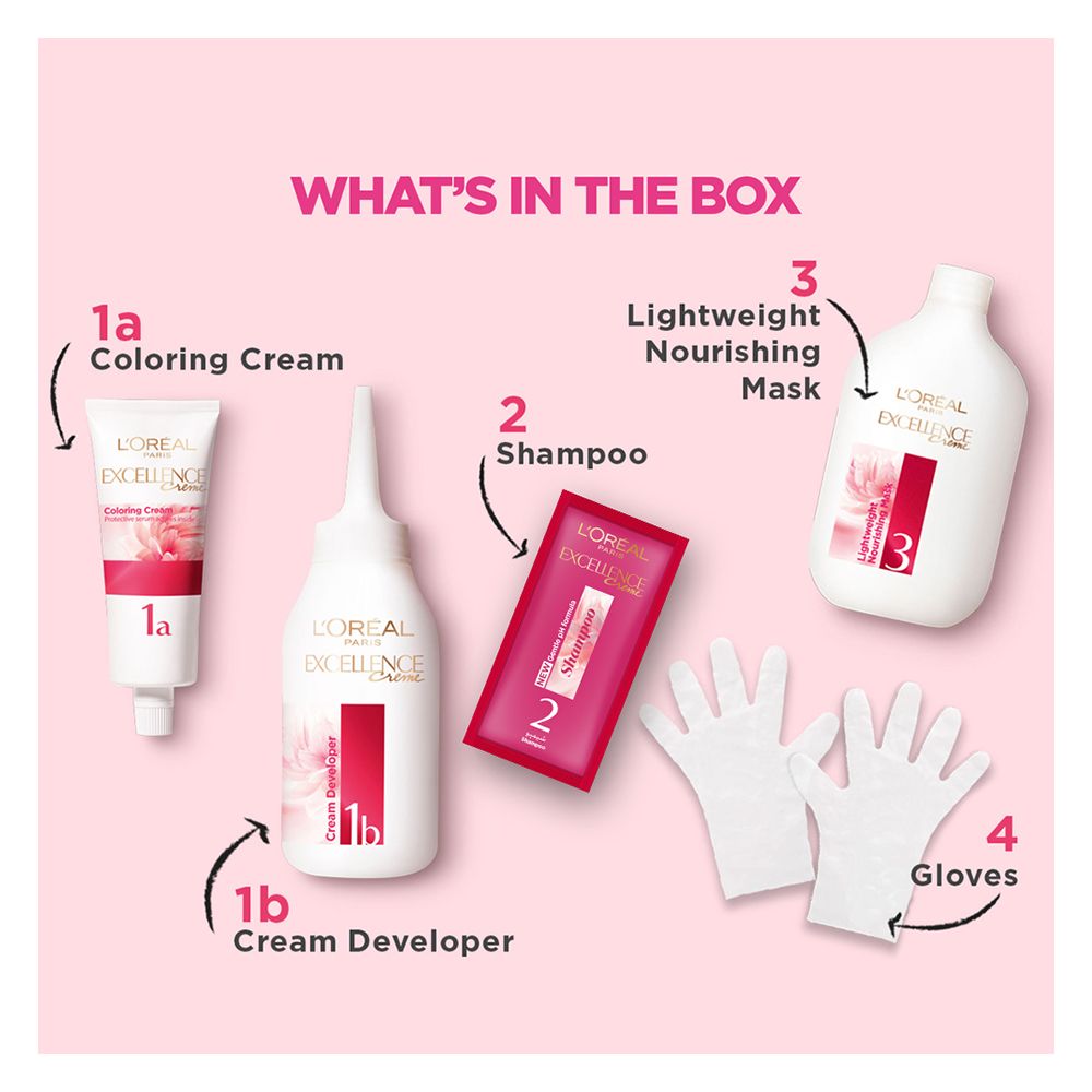 L'Oreal Excellence Creme Hair Color Light Brown 5, Triple Protection Seals, Replenishes & Conditions - Image 4