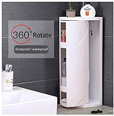 3 Layers 90 Degree Kitchen Bathroom Corner 360 Rotating Privacy Cover Multipurpose Storage Shelf Rack Cabinet / Multipurpose Storage Shelf Rack Cabinet (3 Layers image 7