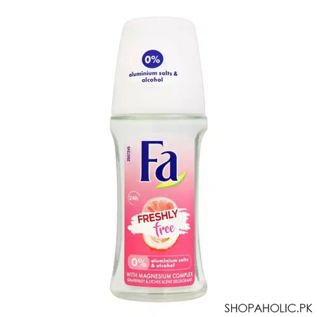 fa 24h freshly free grapefruit & lychee scent roll on deodorant, for women, 50ml main image
