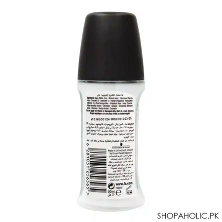 fa 48h protection invisible power powdery cotton scent roll on deodorant, for women, 50ml image2