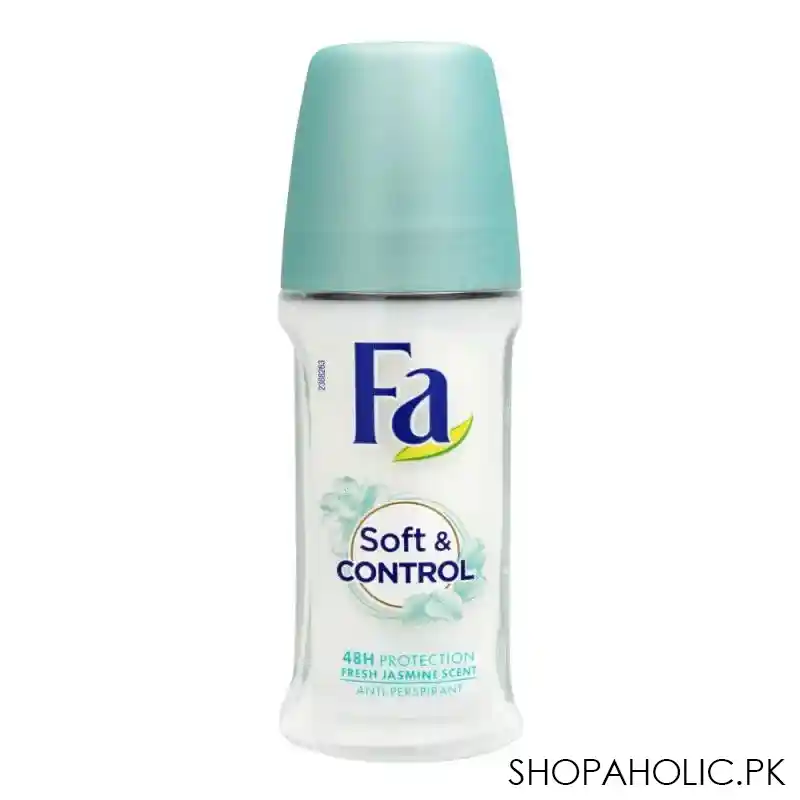fa 48h protection soft & control fresh jasmine scent roll on deodorant, for women, 50ml main image