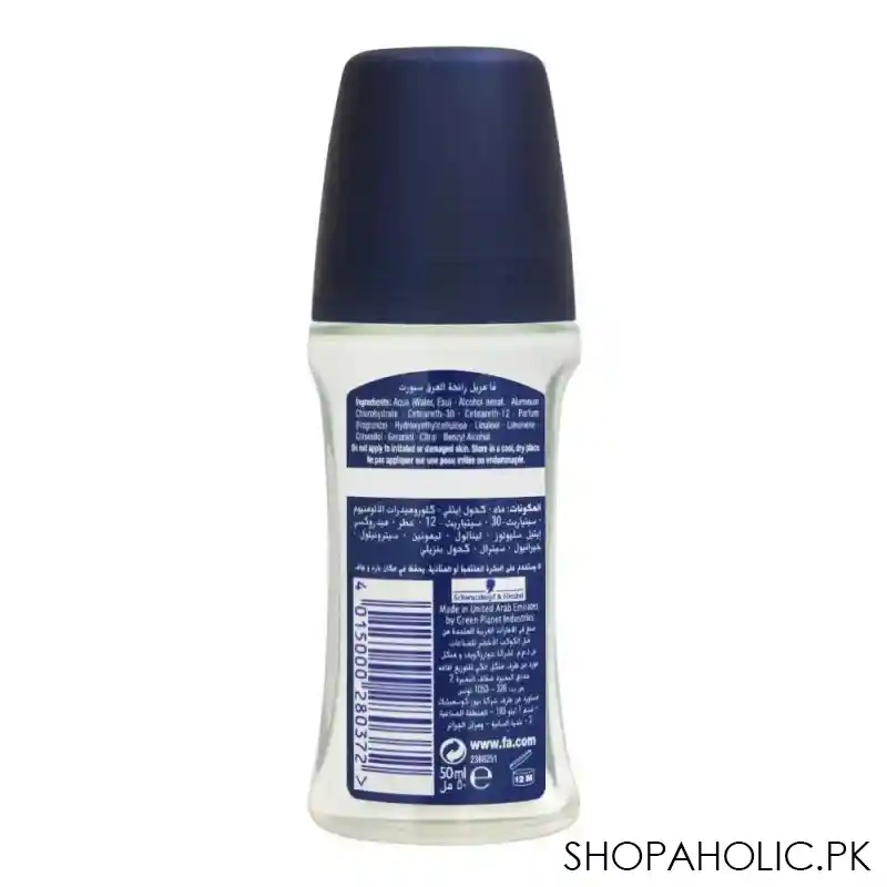 fa 48h protection sport citrus green scent roll on deodorant, for women, 50ml image2