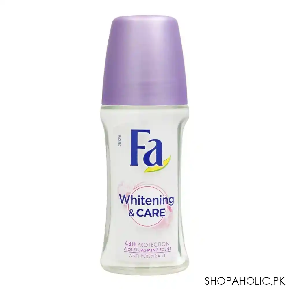 fa 48h protection whitening & care violet jasmine scent roll on deodorant, for women, 50ml main image
