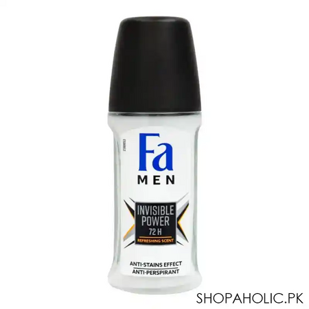 fa men 72h invisible power refreshing scent roll on deodorant, for men, 50ml main image