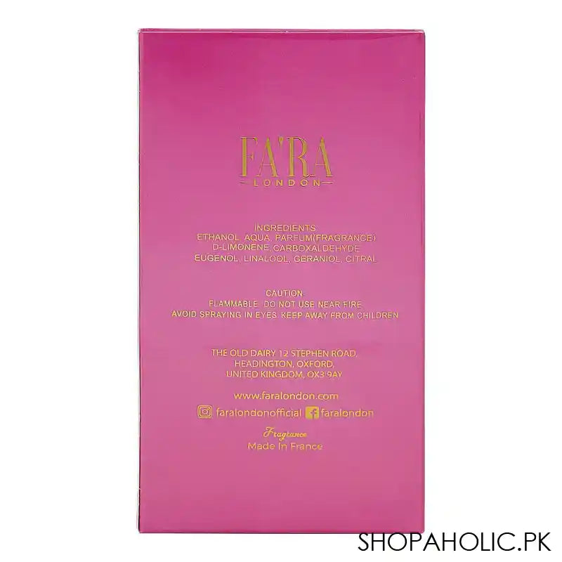 Fa'ra Flora scent Pour Femme, For Women, Eau De Parfum, 100ml - Image 3