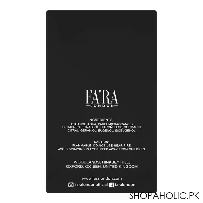 Fa'ra Wild Pour Homme, Eau de Parfum, For Men's, 100ml - Image 3