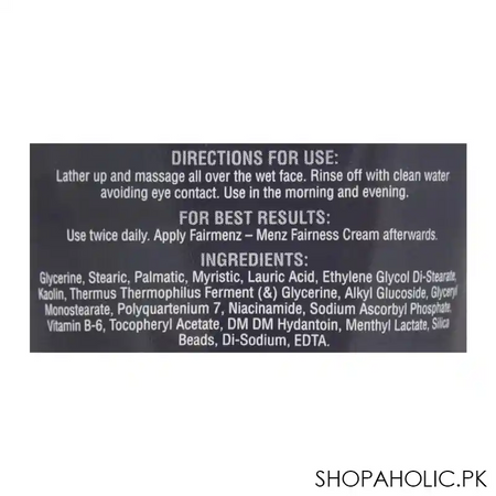 fair menz anti pollution men's face wash, 110g image3