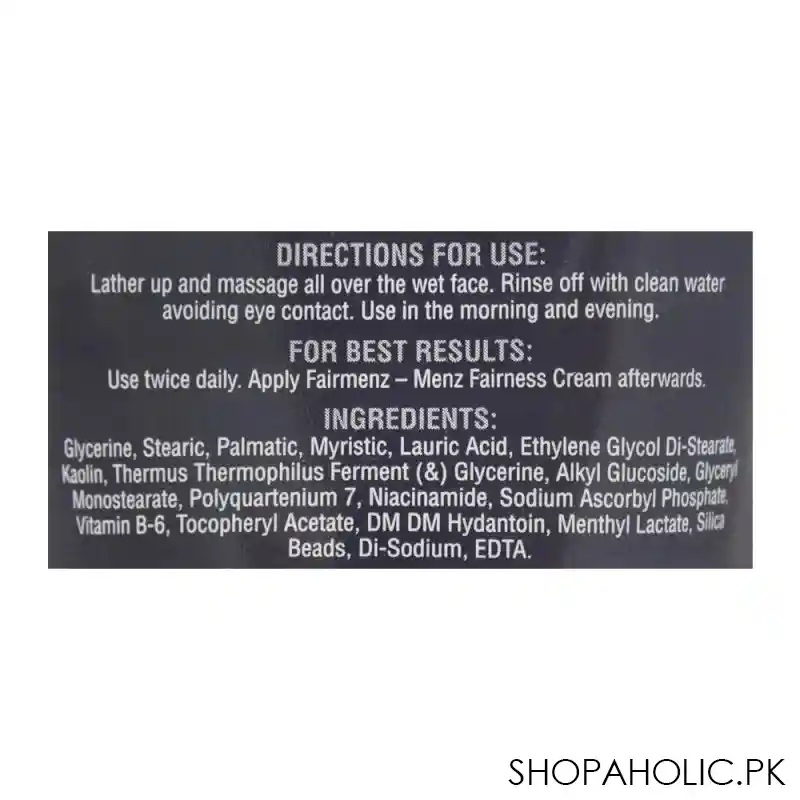 fair menz anti pollution men's face wash, 110g image3