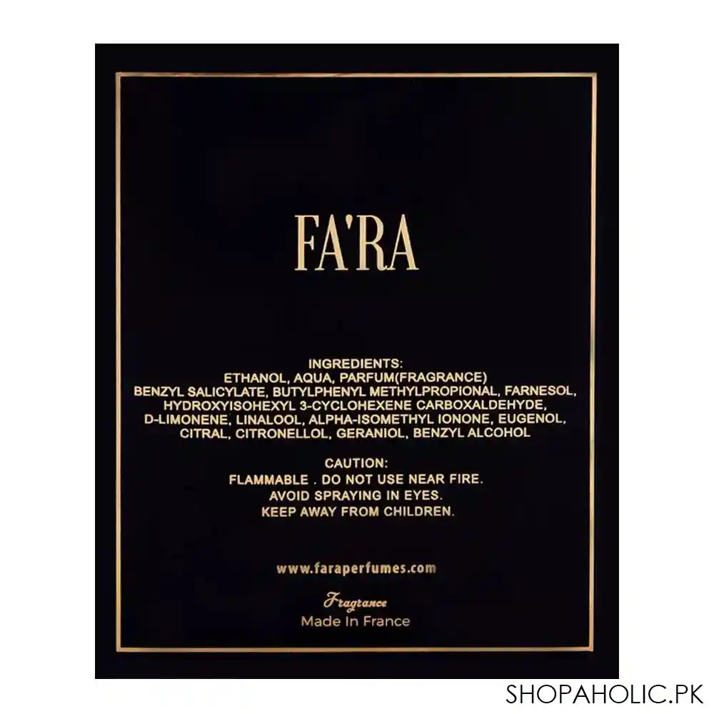 fa'ra black for women eau de parfum, 100ml image3