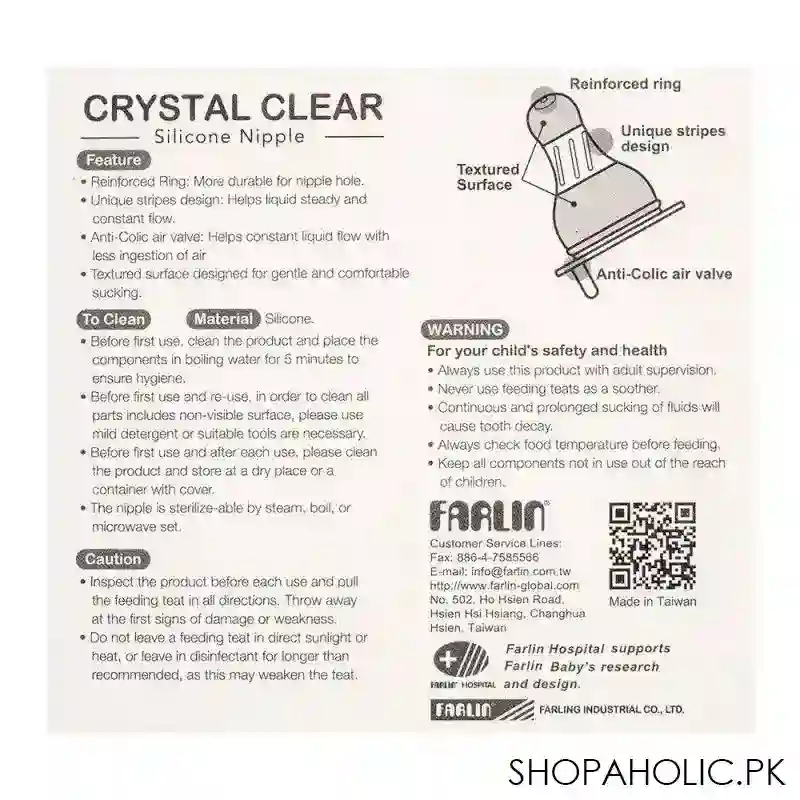 farlin 3+ months momfit anti colic nipple, bpa/pvc free, 2 pack, standard neck, h 1 m image4