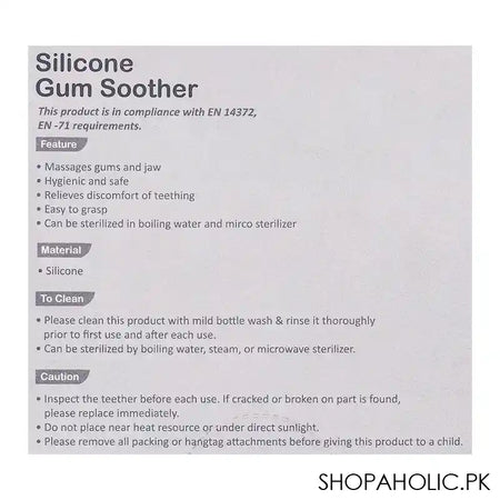 Farlin Docter J.Finger Silicone Gum Soother, 4m+, BF-14103 - Image 2