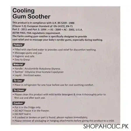 Farlin Doctor J. Cooling Gum Soother, 4m+, BF-142 - Image 3