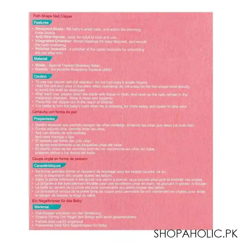 farlin doctor j. fish shape nail clipper, 3m+, bf 160d image4