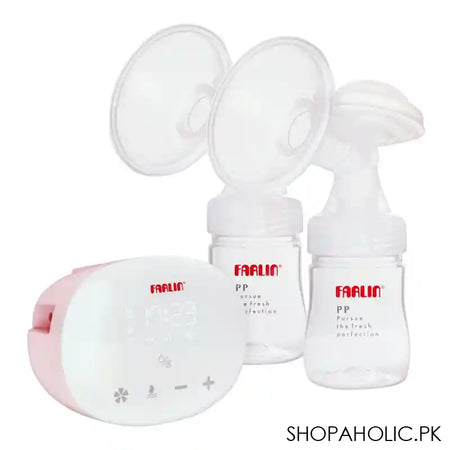Farlin Ele-Dual Electric Breast Pump + Milk Storage Bottle, 4-Pack, AA-12018 - Main Image